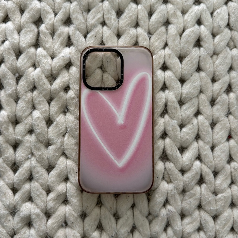 Casetify pink heart case, iPhone 13 pro